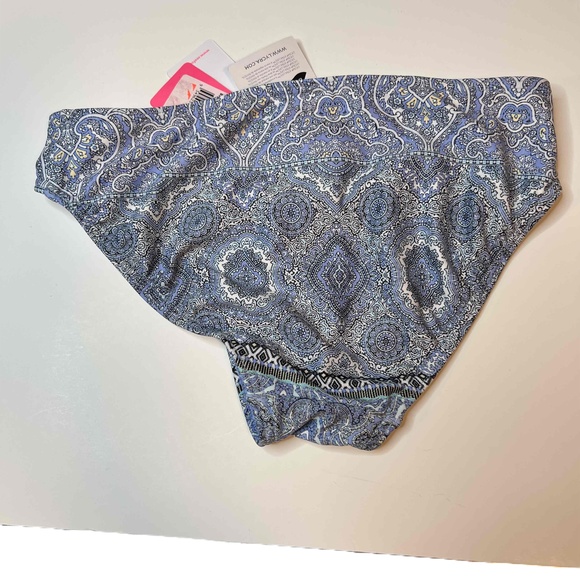 Seafolly Kids Blue Paisley Pattern Bikini Bottom Swimwear Size 10 New - Picture 2 of 3